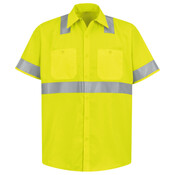 High Visibility Safety Short Sleeve Work Shirt - Tall Sizes