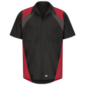 Tri-Color Short Sleeve Shop Shirt